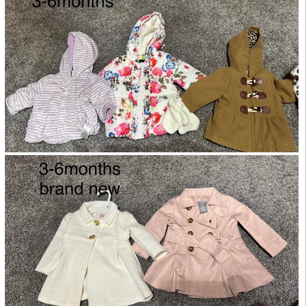 5 beautiful baby girl coats various styles